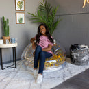 Cadeira Inflável com Glitter Dourado – Air Candy