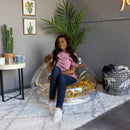 Cadeira Inflável com Glitter Dourado – Air Candy