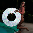 Boia Inflável LED Disco para Piscina e Praia